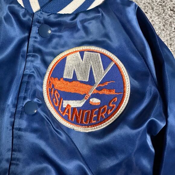 Chalk Line Vintage New York Islanders Satin Bomber Jacket Toddler Size 3 - Picture 3 of 4